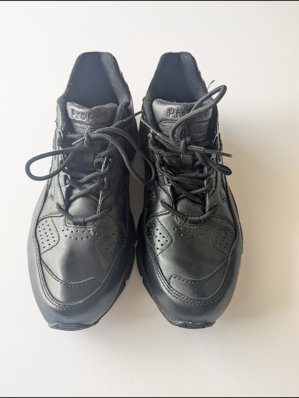 Propet Stability Walker Black Leather Walking Sneakers Women's 8.5w